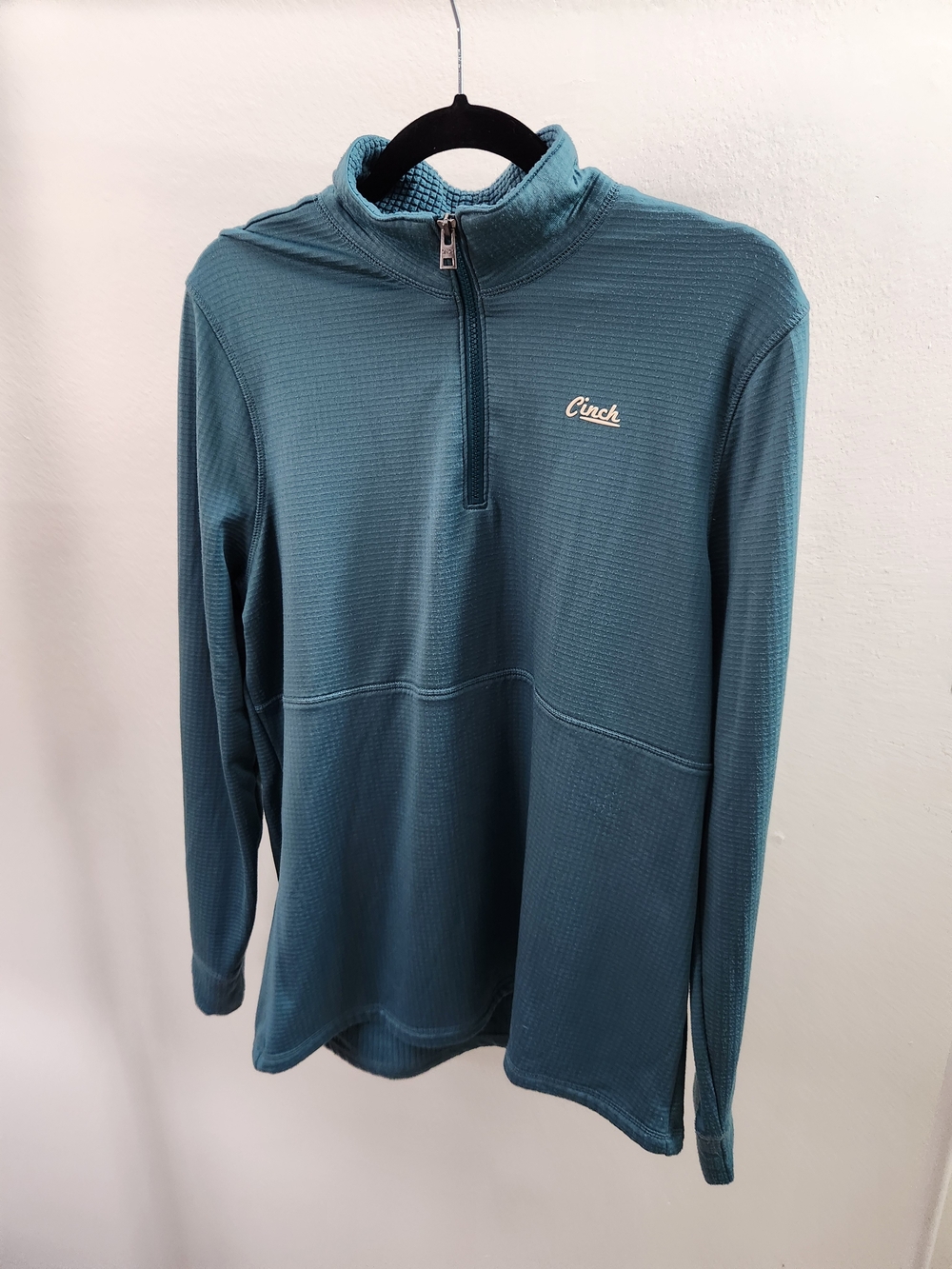 Cinch Women's Teal Quarter-Zip Thermal Pullover